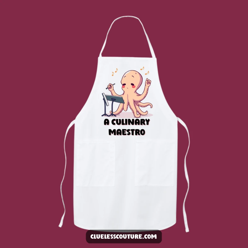 Funny Octopus Conductor Apron - Hilarious Chef's Baton Holder Gift