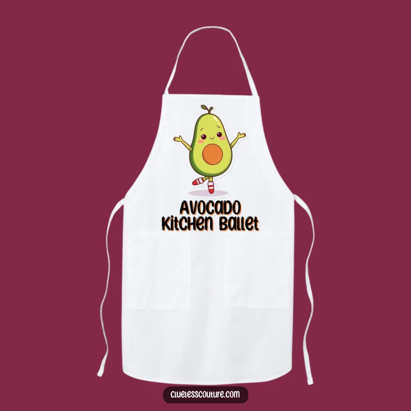 Funny Avocado Ballet Apron: Dance Through Your Kitchen Duties!