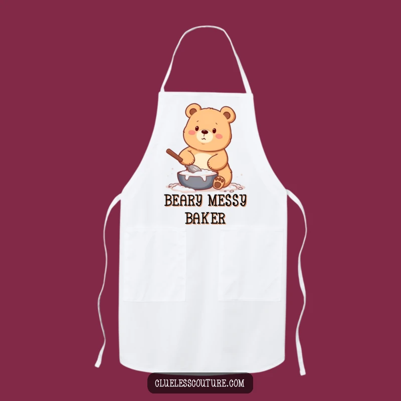 Funny Baking Bear Flour Apron: Protect Your Clothes with Comical Style