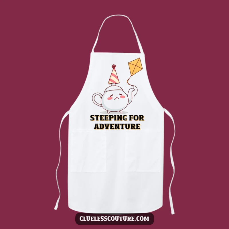 Funny Confused Teapot Flying Kite Apron, Kitchen Humor Gift