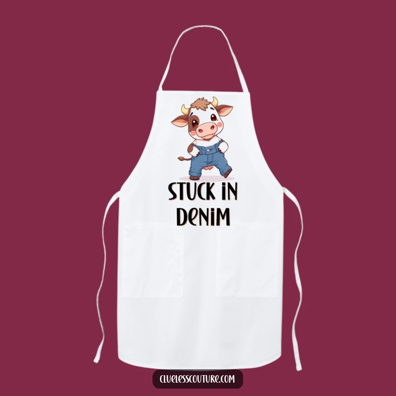 Funny Cow Skinny Jeans Apron: Hilarious Kitchen Accessory for Cooking Fun