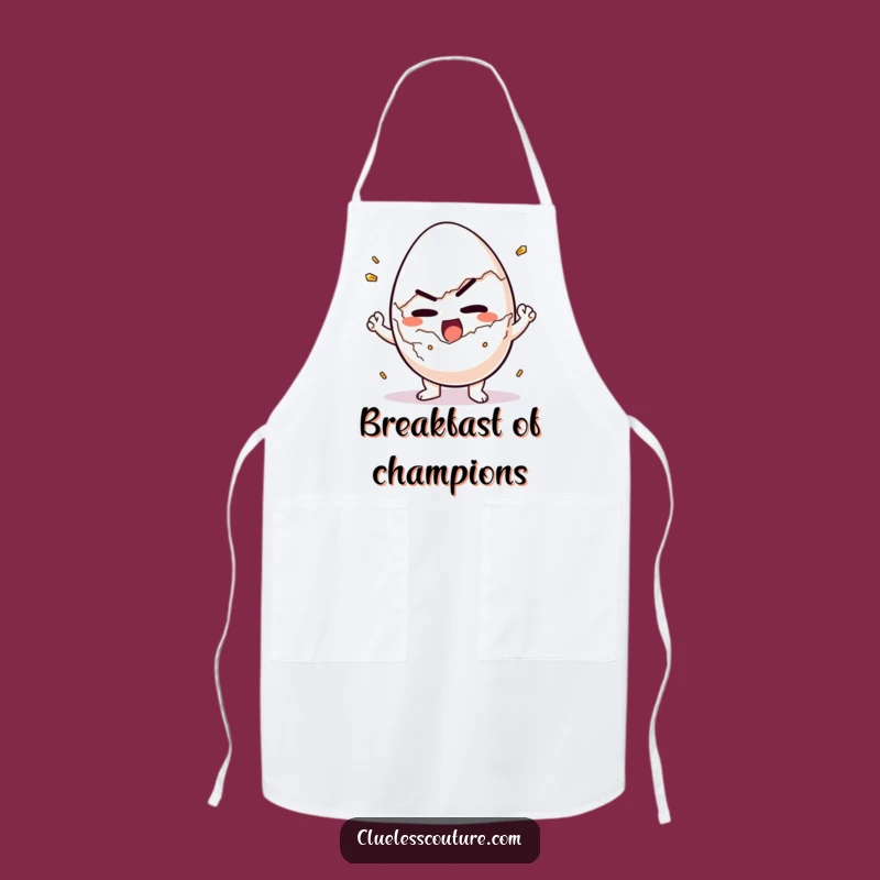 Funny Determined Egg Cracking Apron - Chef's Breakfast Struggle Gift