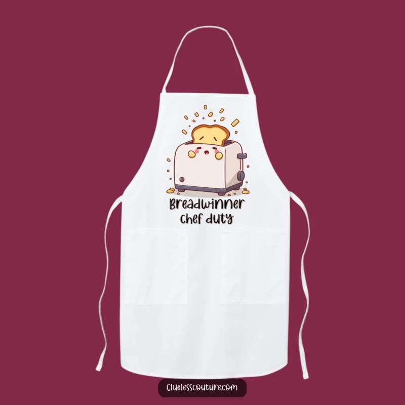 Funny Nervous Toast Apron: Cook with Breakfast Humor