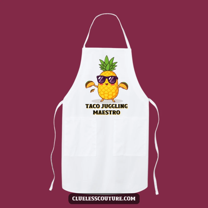 Funny Pineapple Taco Juggler Apron: Cook with Cool Tropical Flair