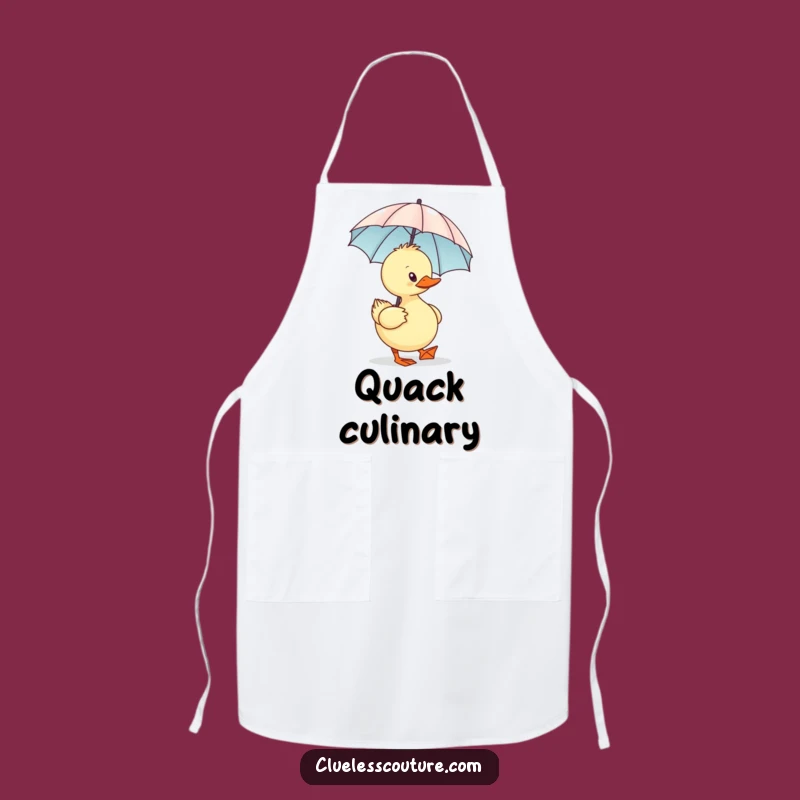 Funny Sassy Duck Apron: Kitchen Humor With A Tiny Umbrella Flair