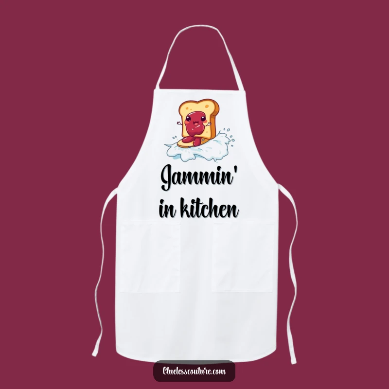 Funny Toast Surf Apron: Jam Wave Rider - Kitchen Funny Gift!