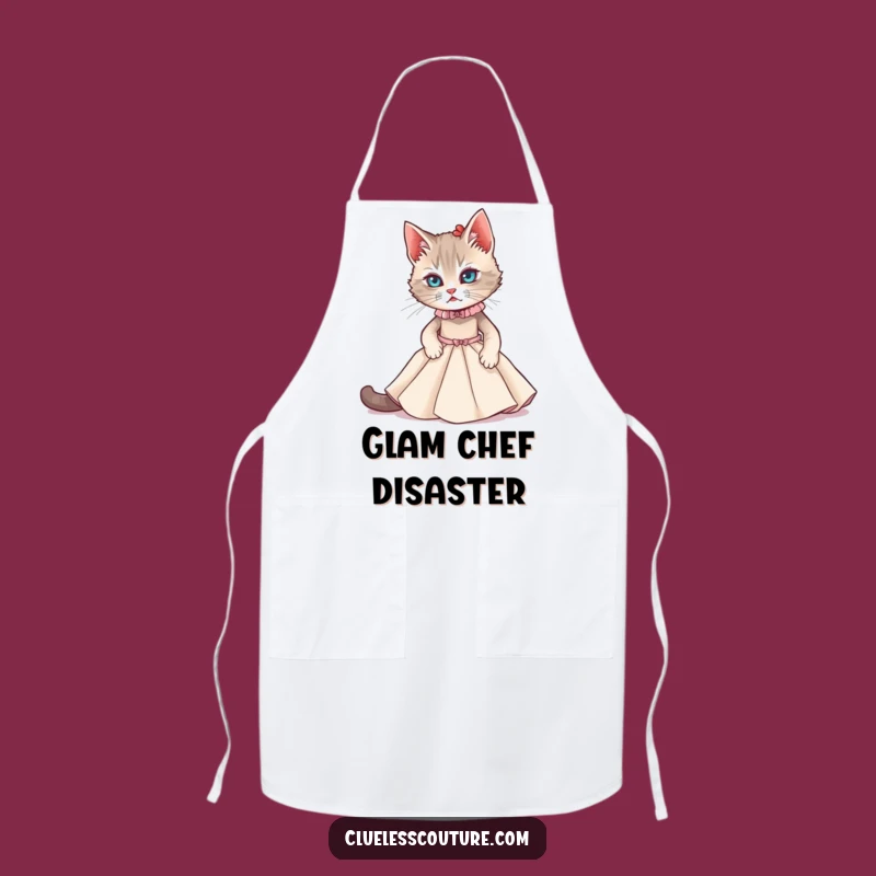 Funny Cat Couture Apron: Kitchen Feline Fashion Wear, Hilarious Chef's Gift!