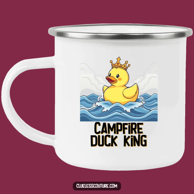 Funny Triumphant Ducky Camping Mug - Hilarious Outdoor Gift