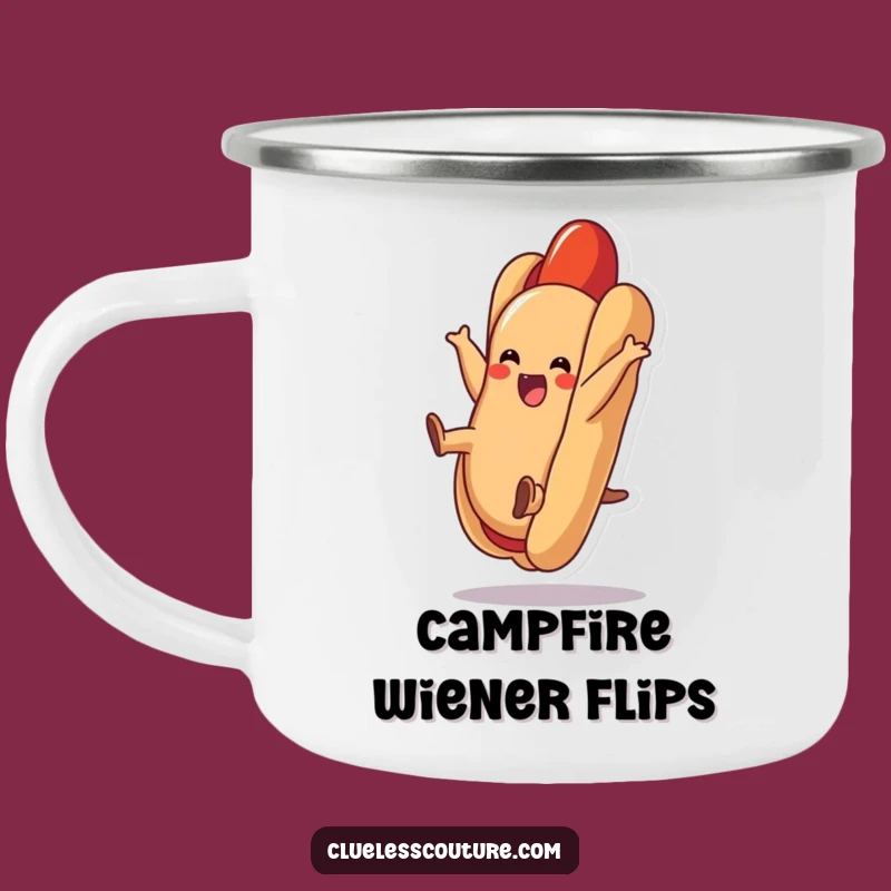 Funny Hot Dog Cartwheel Camping Mug A Joyful Outdoor Gift
