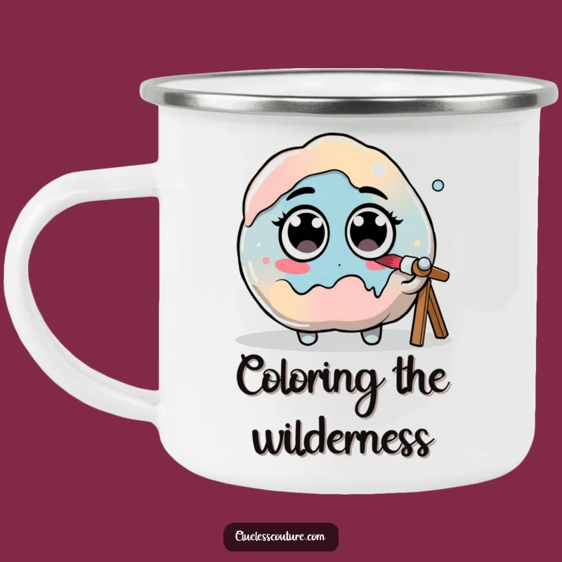 Funny Paint Blob Campfire Mug - Hilarious Artistic Gift for Outdoor Creators