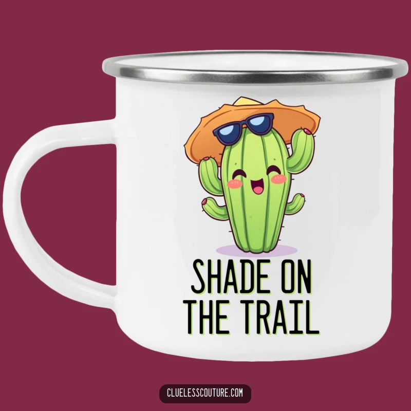 Funny Cactus Sun Hat Camping Mug: Cheerful Desert Adventure Drinkware