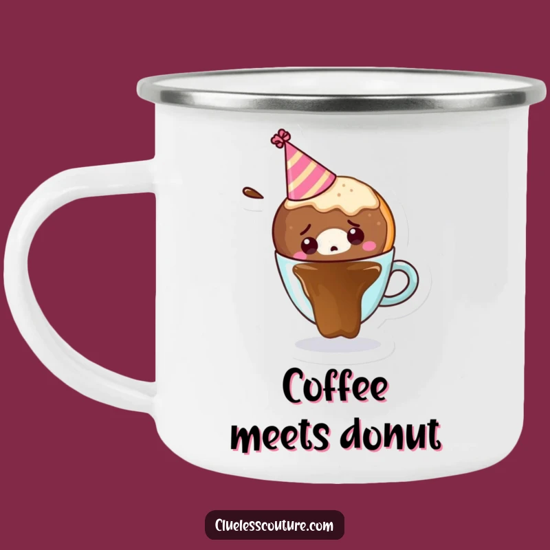 Funny Donut Coffee Camping Mug: Sip Your Morning Brew with Humor
