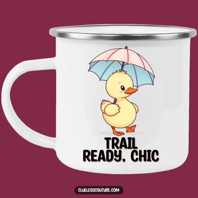 Funny Sassy Duck Camping Mug: Adventure Humor With A Tiny Umbrella