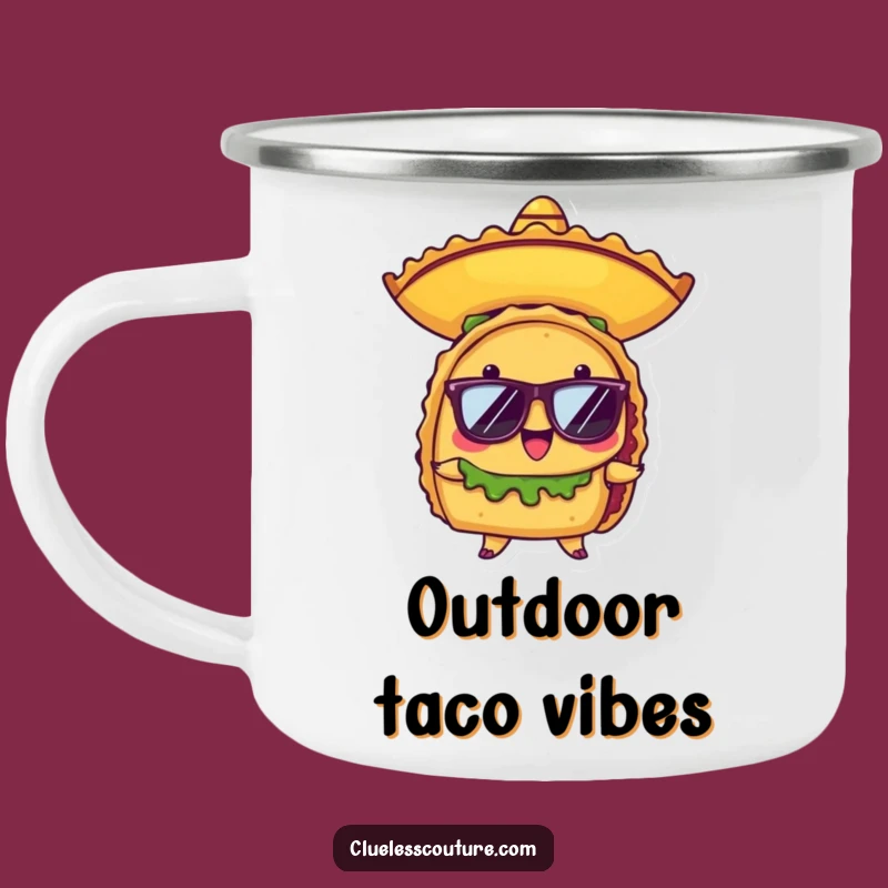 Funny Taco Fiesta Camping Mug: Durable Proud Sombrero, Perfect Funny Outdoor Gift