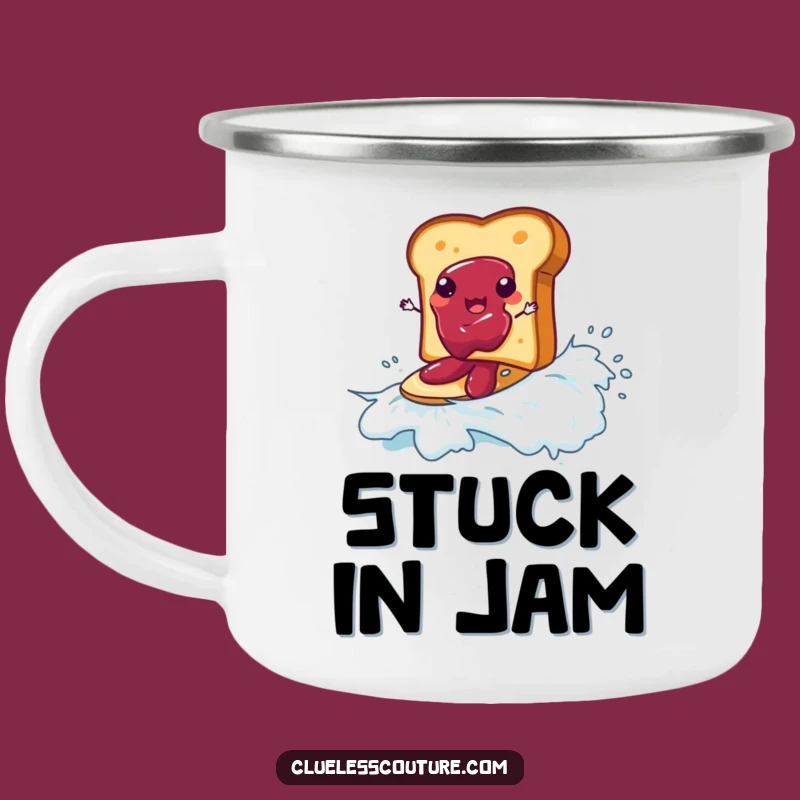 Funny Toast Surf Camping Mug: Jam Wave Rider - Adventurous Funny Gift!