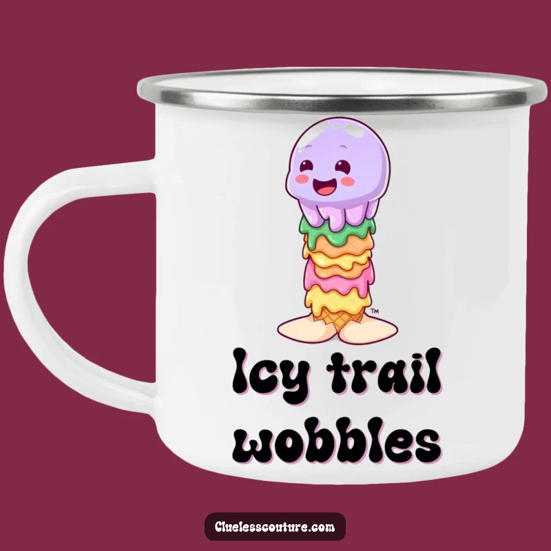 Funny Wobbly Jelly Ice Cream Camping Mug: Sweet Outdoor Fun, Perfect Funny Gift