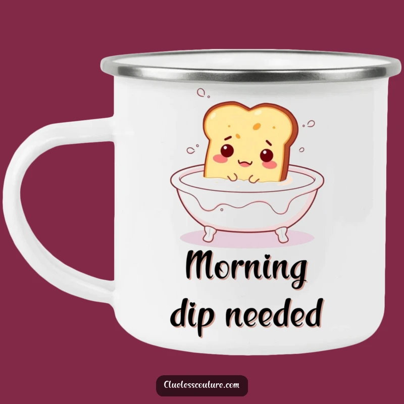 Funny Toast Milk Bath Camping Mug - Breakfast Adventures, Hilarious Gift