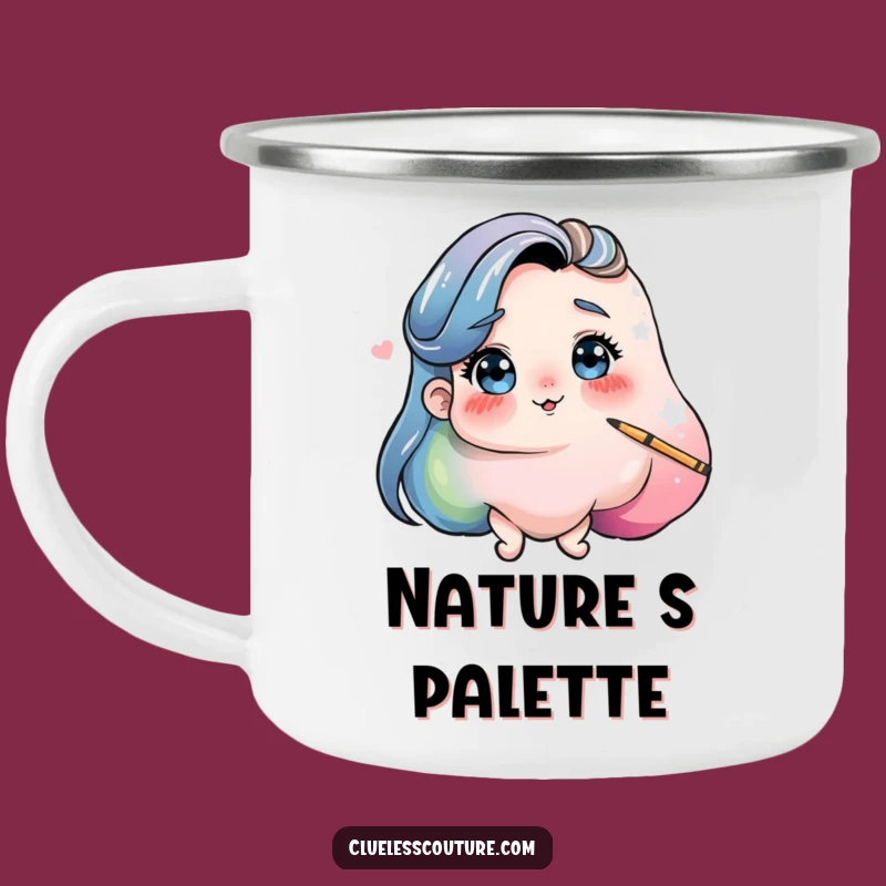 Funny Paint Blob Camping Mug: Fuel Your Artful Adventures