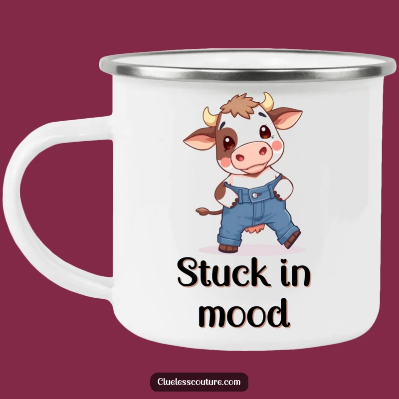 Funny Cow Skinny Jeans Camping Mug: Durable and Hilarious Outdoor Drinkware