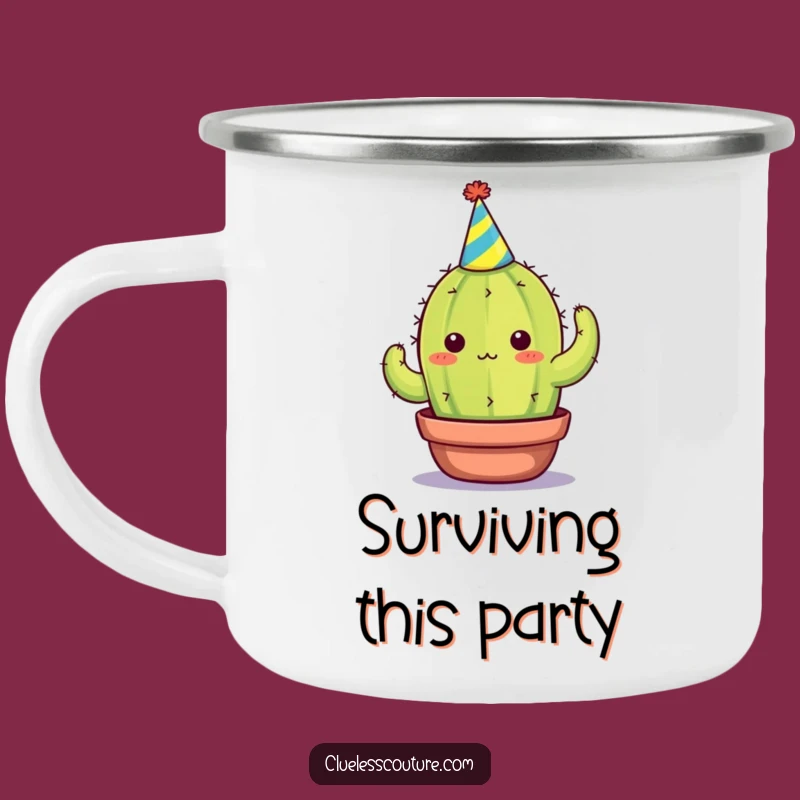 Funny Cactus Camping Mug: Hilarious Overwhelmed Drinkware for Outdoors