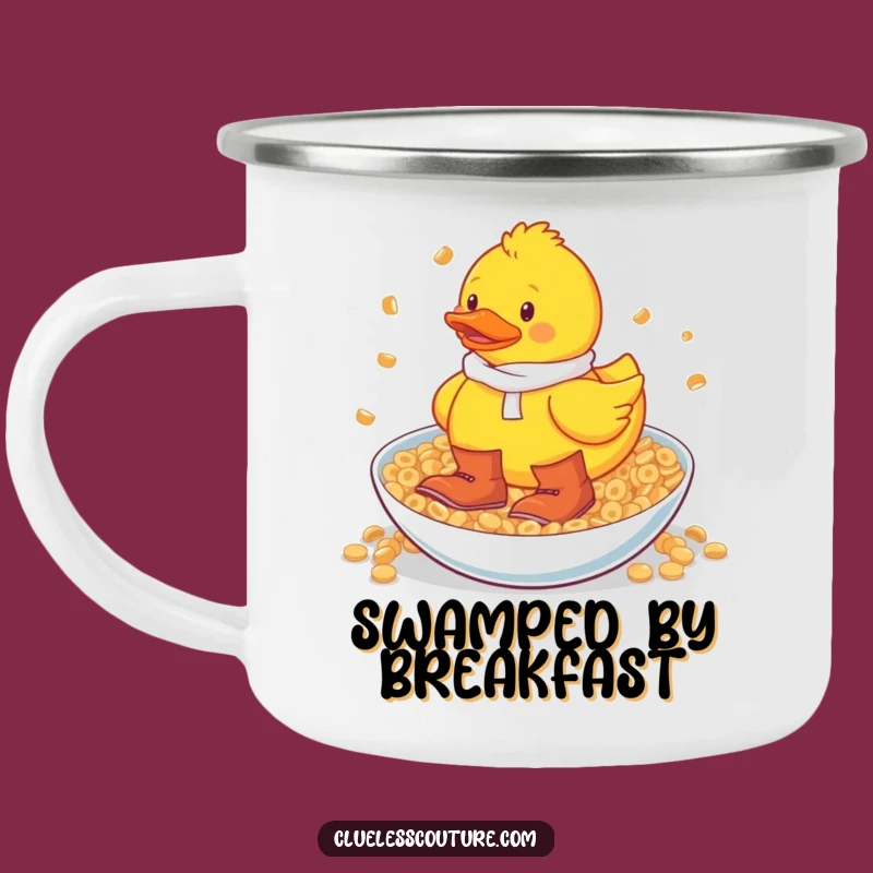 Funny Rubber Duck Cereal Campfire Mug: Adventure-Ready Humor for Outdoors