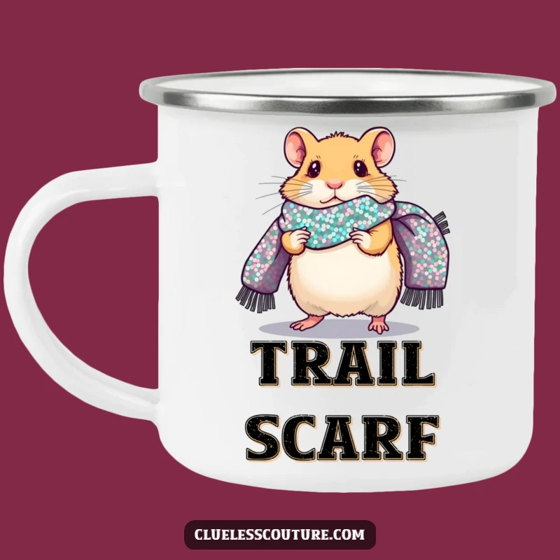 Funny Hamster Runway Camping Mug: Durable and Hilarious Outdoor Fashionware
