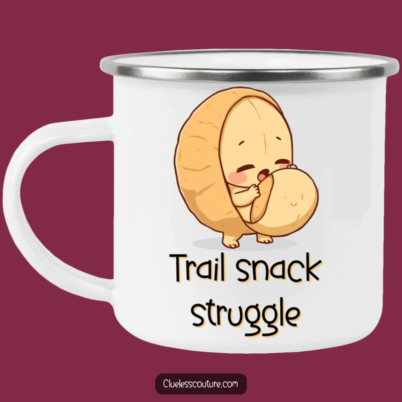 Funny Determined Peanut Camping Mug - Hilarious Outdoor Struggle Gift