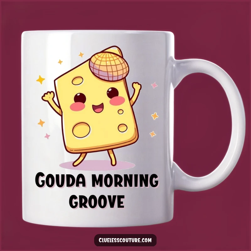 Dancing Cheese Disco Ball Mug: Funny Foodie Gift for Party Lovers