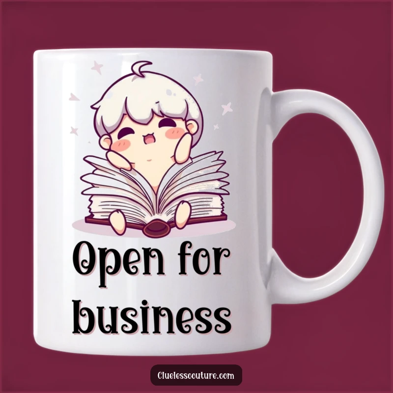 Funny Clumsy Book Character Mug - Hilarious Literary Mishap Gift