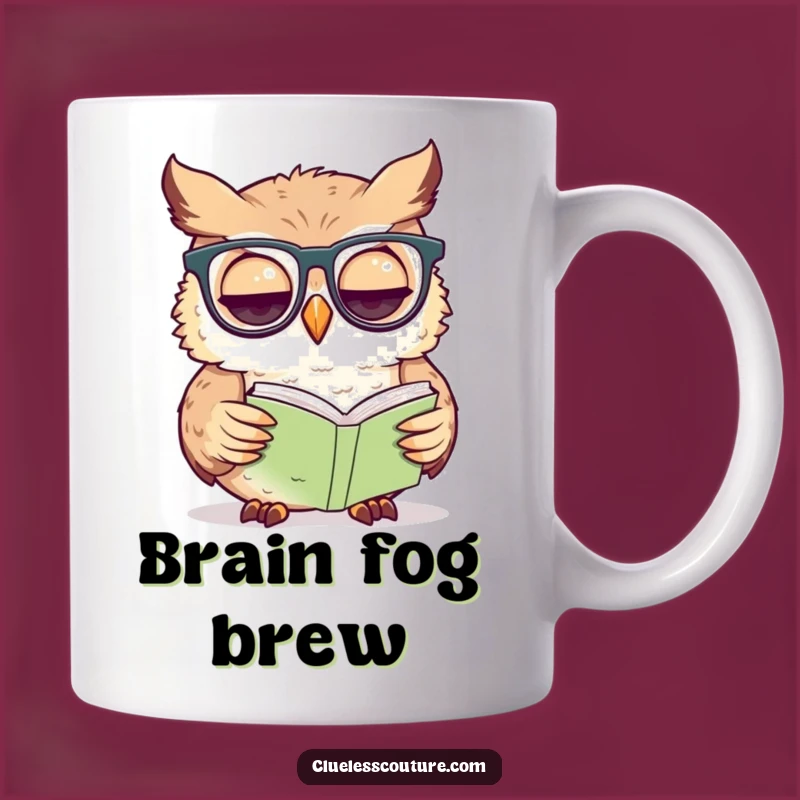 Funny Confused Owl Glasses Mug A Hilarious Book Lover Gift