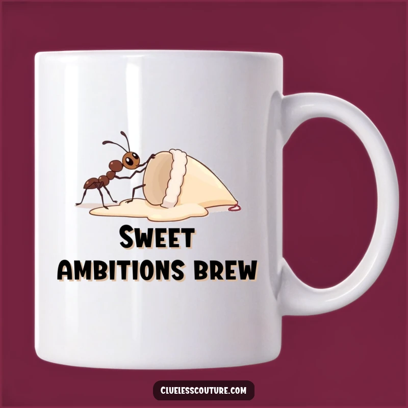 Funny Curious Ant Ice Cream Mug - Hilarious Struggle Gift for Effort Lovers