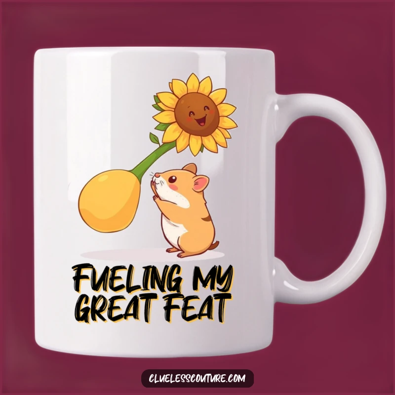 Funny Hamster Strength Mug: Giant Seed Challenge, Hilarious Gym Motivation Gift