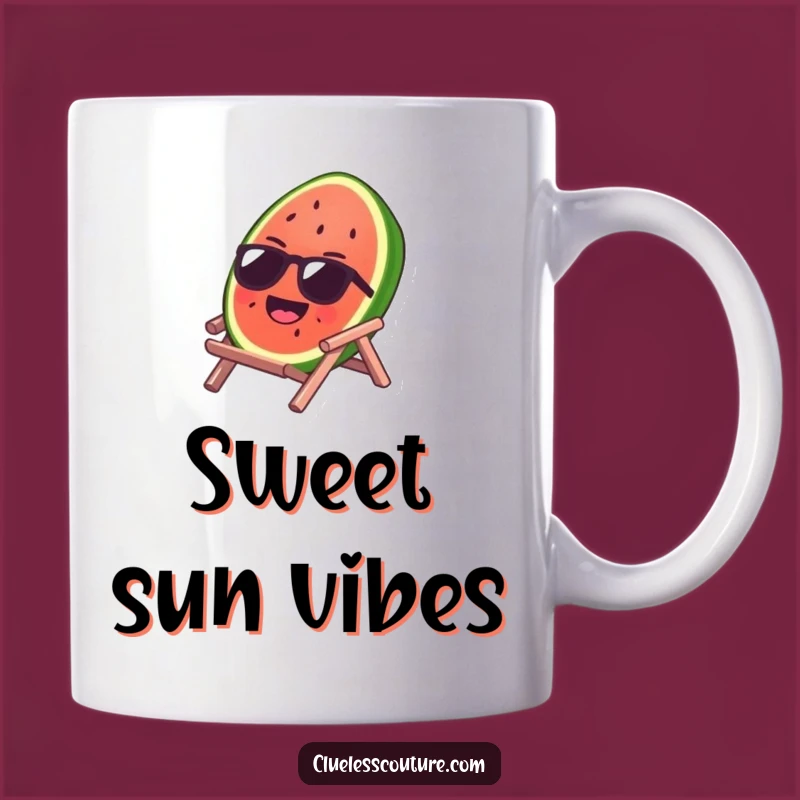 Funny Laughing Watermelon Mug - Hilarious Summer Vibes Gift for Beach Lovers