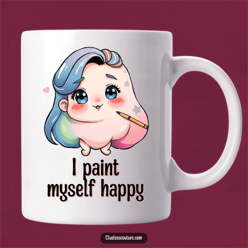 Funny Paint Blob Mug: Hilarious Art Gift for Creative Souls
