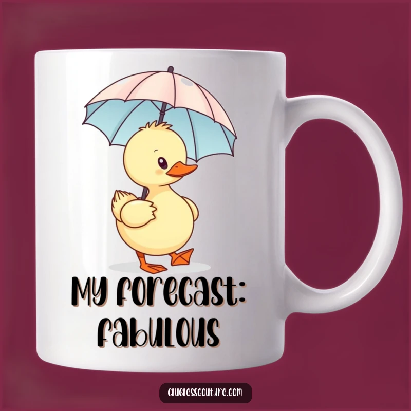 Funny Sassy Duck Mug: A Tiny Umbrella Makes This A Hilarious Gift