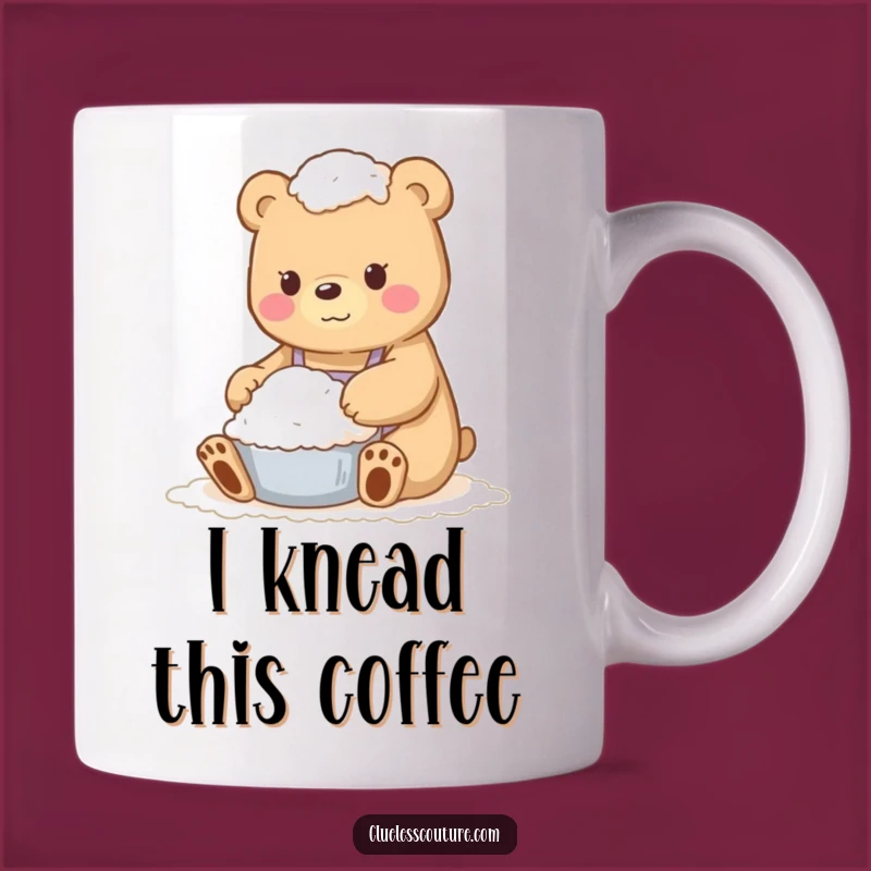Funny Baking Bear Flour Explosion Mug - Hilarious Kitchen Disaster Coffee Cup Gift
