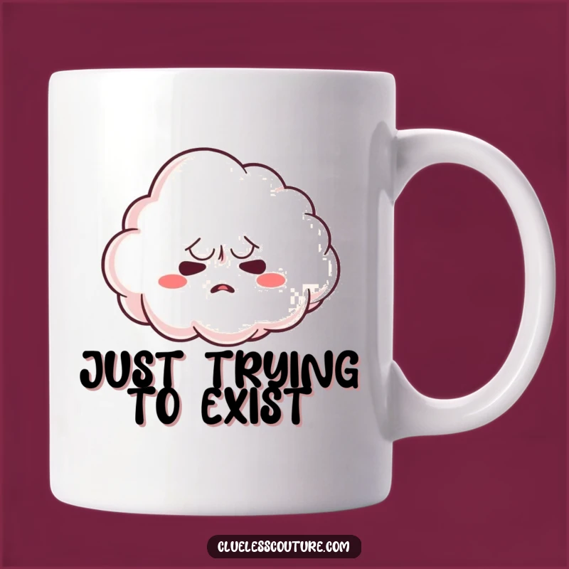 Funny Nervous Cloud Mug: Hilarious Shape-Shifting Gift for Anxious Souls