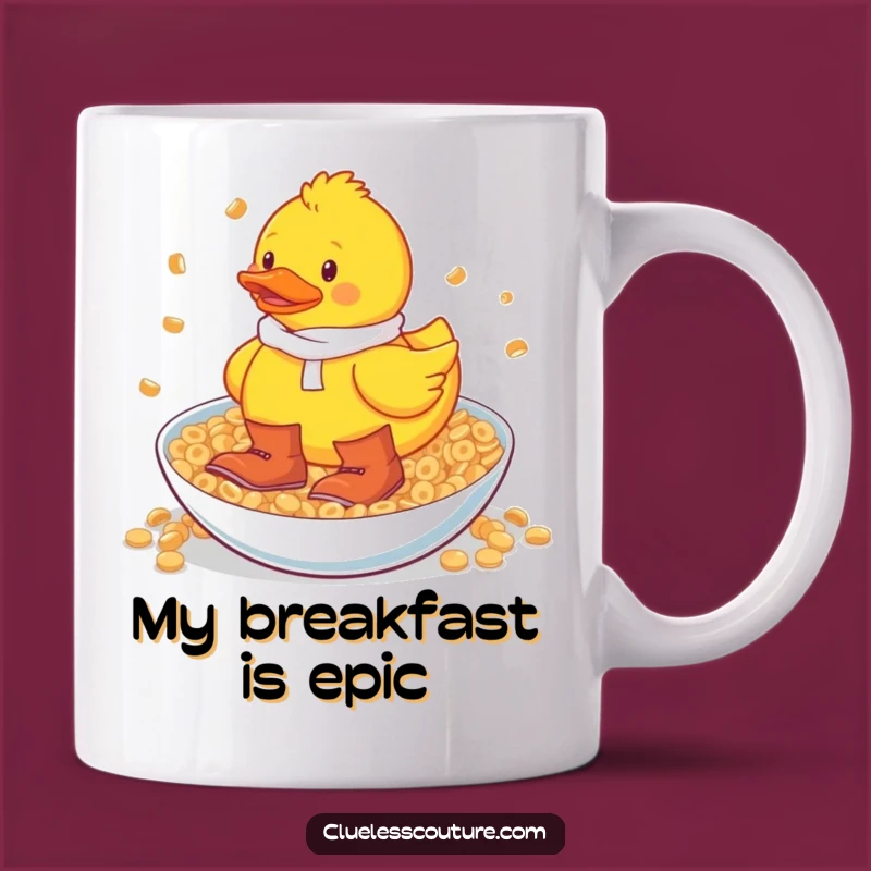 Funny Rubber Duck Cereal Adventure Mug: A Hilarious Gift for Duck Lovers and Breakfast Fans