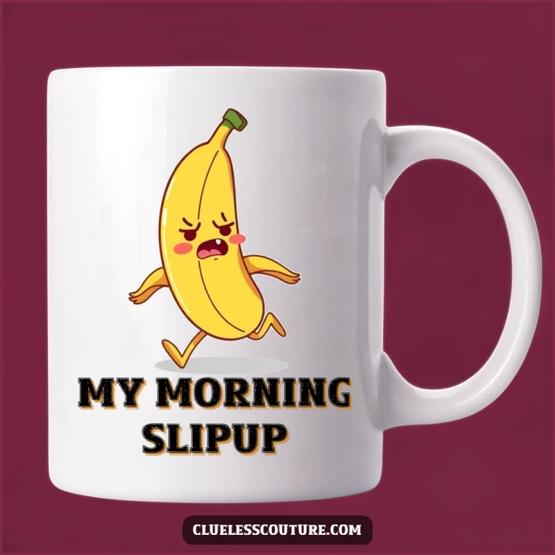 Funny Banana Slip Up Mug - Hilarious Running Character Gift