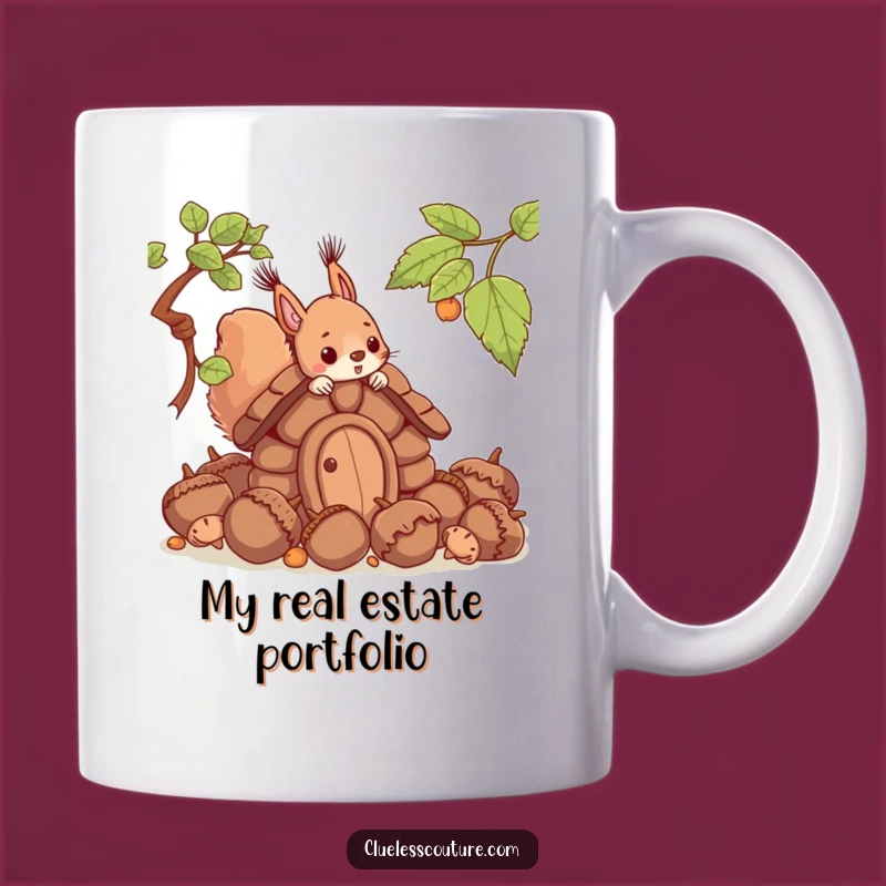Funny Squirrel Acorn House Mug: Hilarious Woodland Creature Gift for Builders & Dreamers
