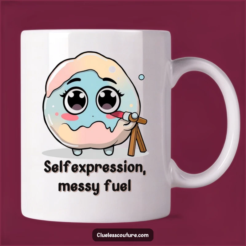 Funny Self-Painting Paint Blob Mug - Hilarious Artist Gift for Creatives