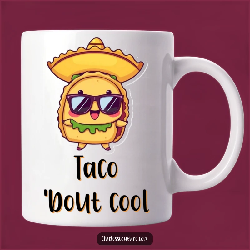Funny Taco Fiesta Mug: Proud Sombrero Character, Perfect Funny Gift for Taco Lovers