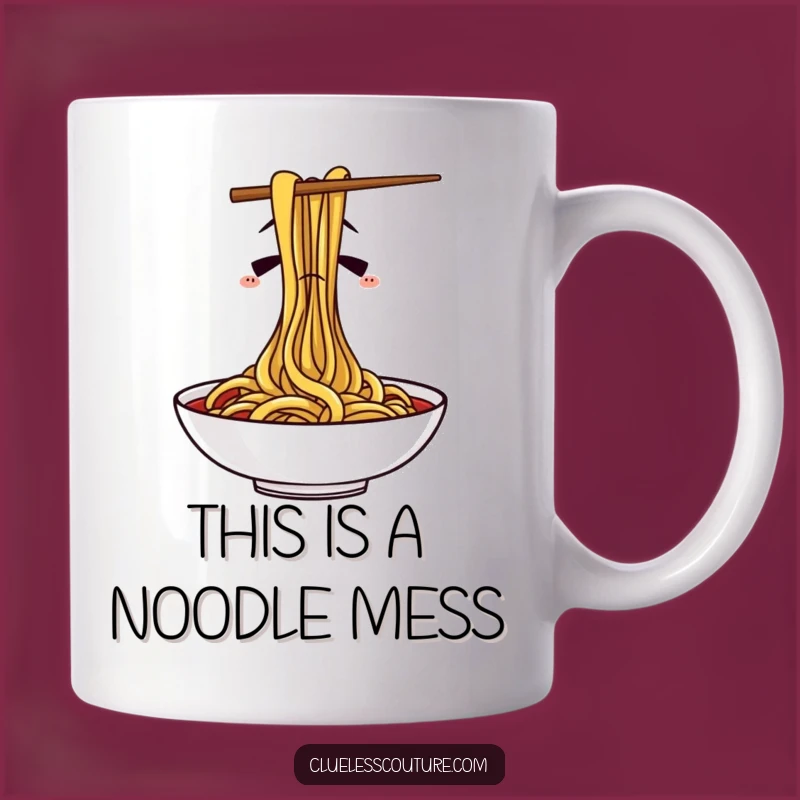 Funny Confused Chopsticks Spaghetti Mug - The Perfect Hilarious Gift for Foodies