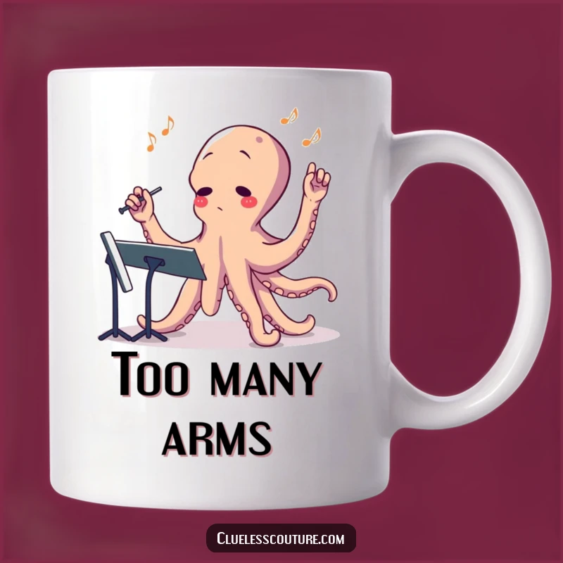 Funny Octopus Conductor Mug - Hilarious Orchestral Chaos Coffee Cup Gift