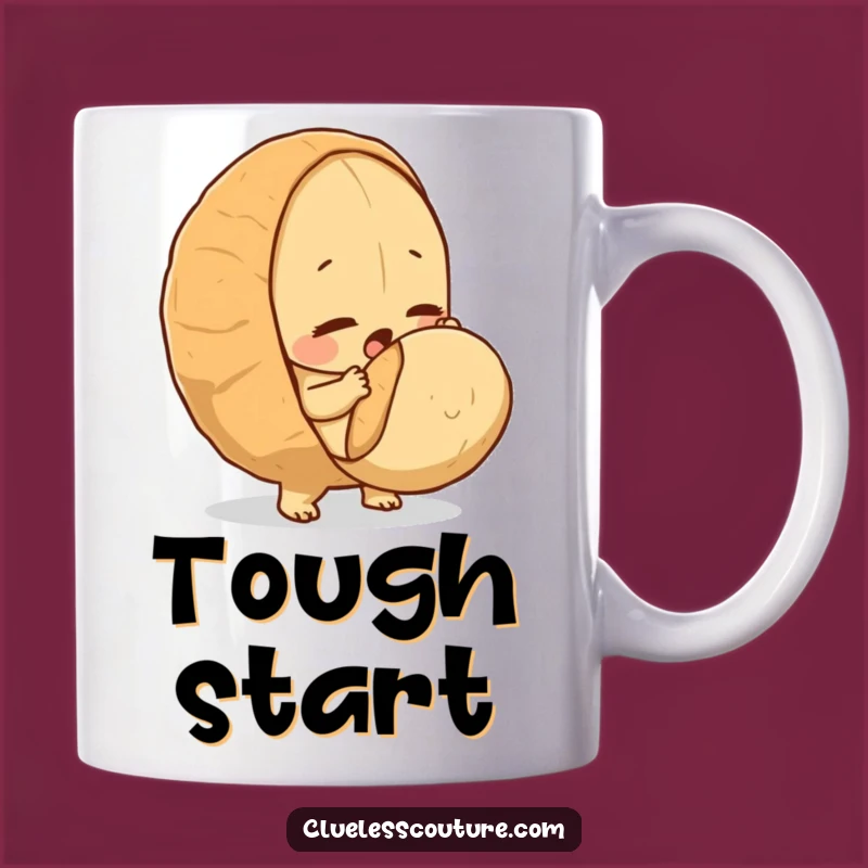 Funny Determined Peanut Mug - Hilarious Struggle Motivation Gift