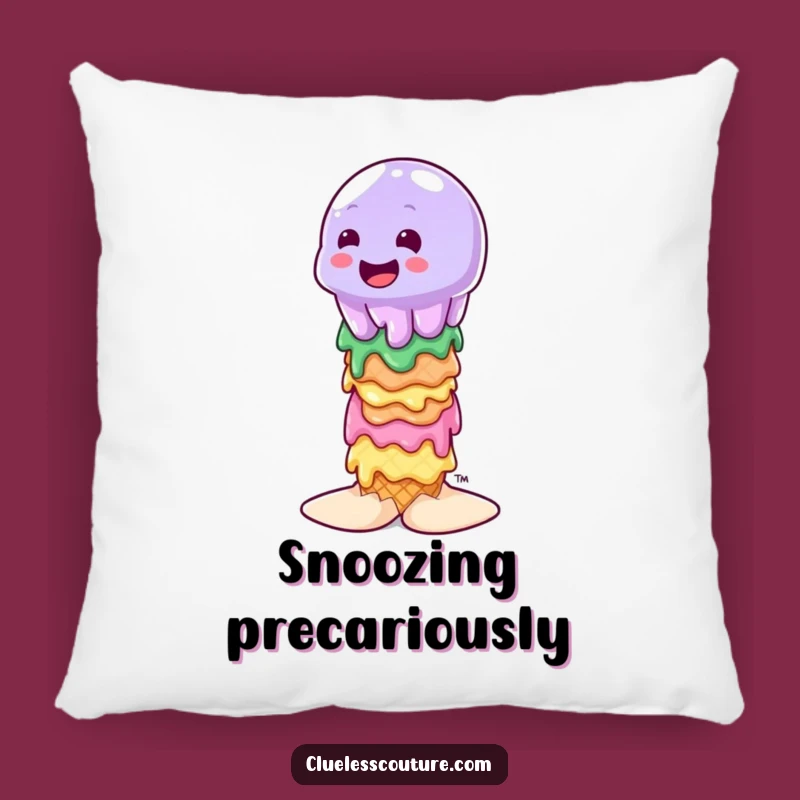 Cozy Funny Wobbly Jelly Ice Cream Pillow: Soft Dessert Comfort, Perfect Funny Gift