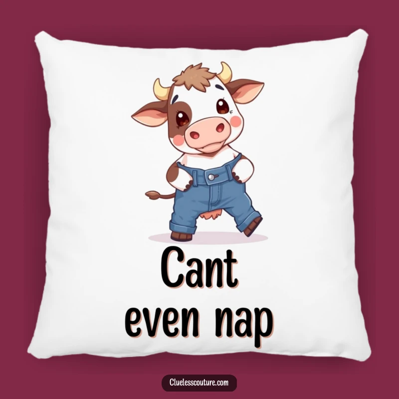 Funny Cow Skinny Jeans Pillow: Cozy and Hilarious Farm Animal Accent