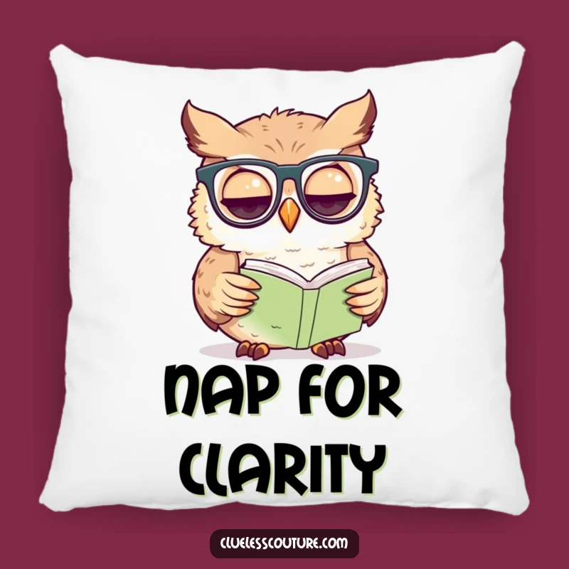 Funny Owl Glasses Pillow A Cozy and Bewildered Gift
