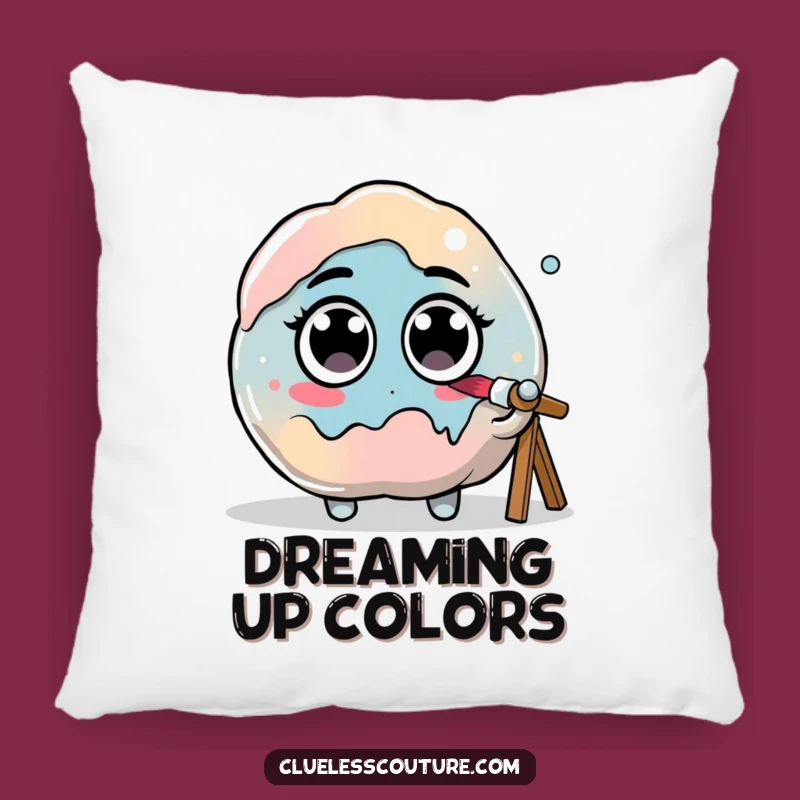 Funny Paint Blob Pillow - Cozy and Hilarious Comfort for Artists