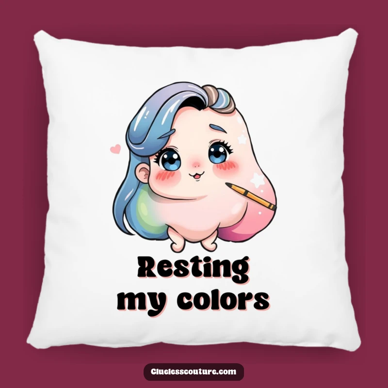 Funny Paint Blob Pillow: Cozy Comfort for Creative Souls
